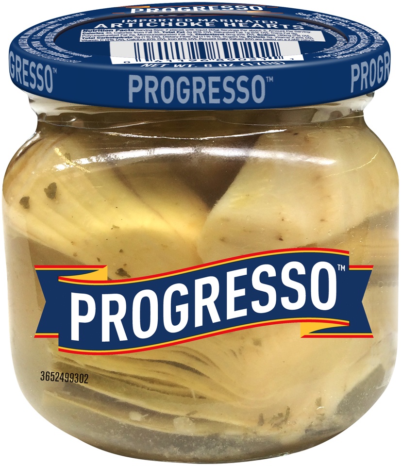 slide 1 of 3, Progresso Imported Marinated Artichoke Hearts, 6 oz