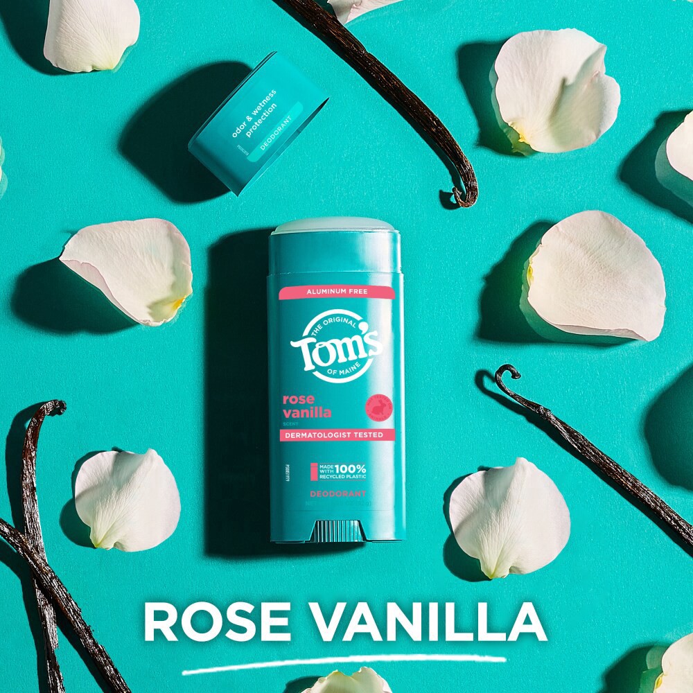 slide 4 of 6, Tom's of Maine Tom''s of Maine Rose Vanilla Natural Deodorant for Women and Men, Aluminum Free, 3.25 Oz., 3.25 oz