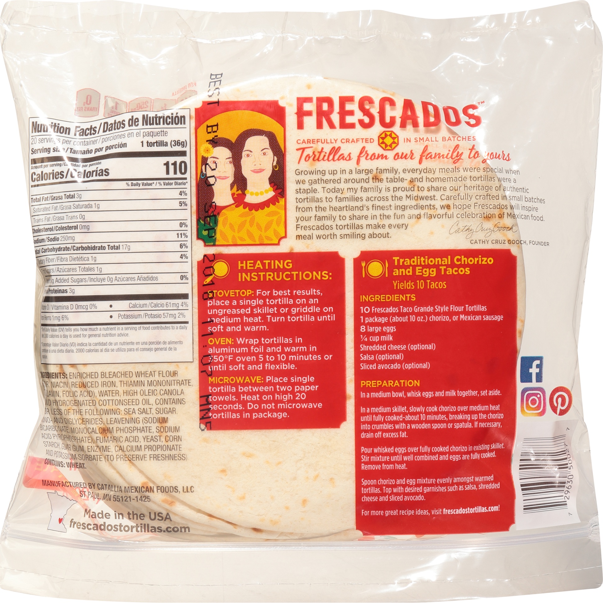 slide 4 of 6, Frescados Taco Grande Style Flour Tortillas, 20 ct