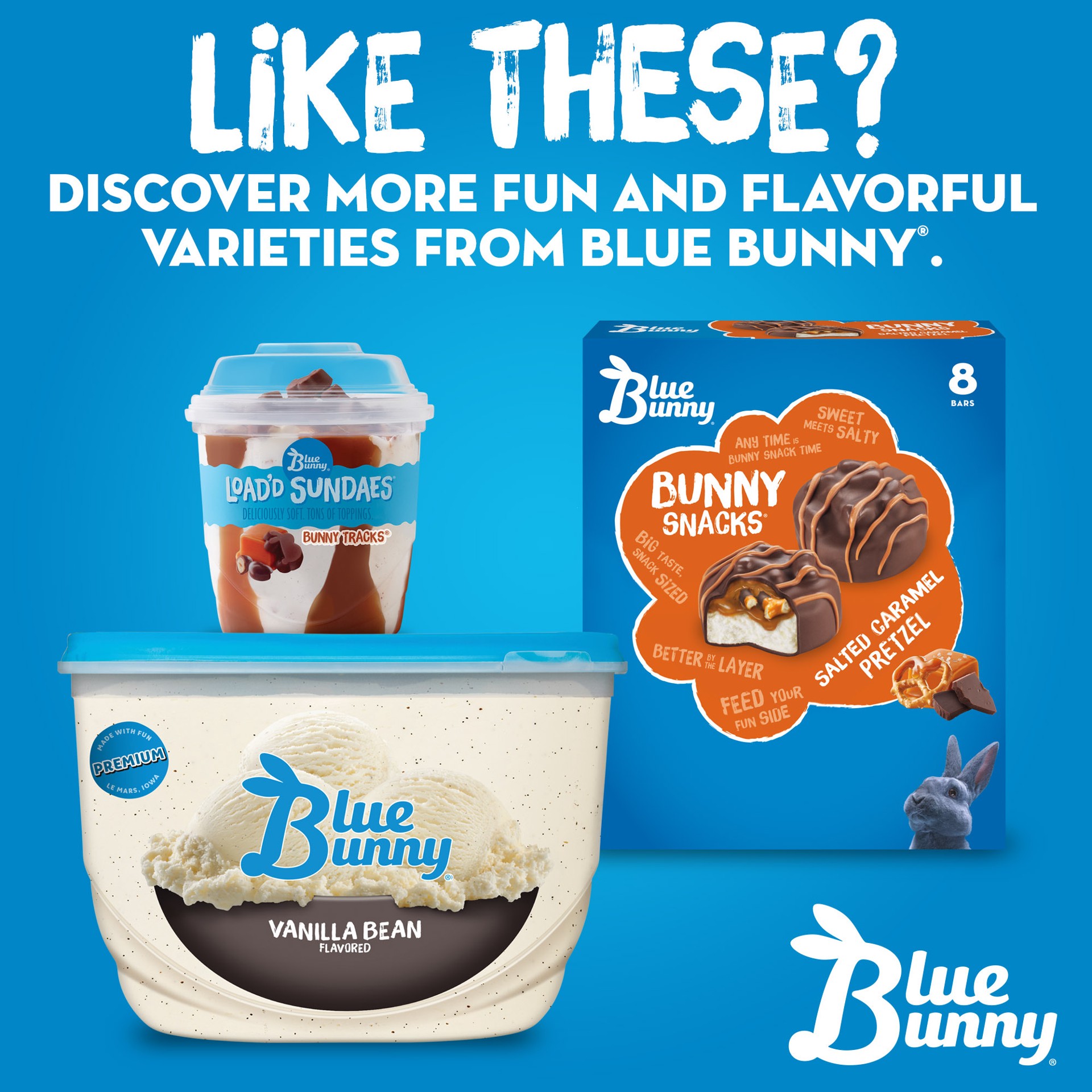 slide 4 of 4, Blue Bunny Simply Vanilla Frozen Dessert Sandwich, 38.25 fl oz