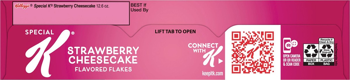 slide 3 of 9, Special K Kellogg''s Special K Cold Breakfast Cereal, 11 Vitamins and Minerals, Anytime Snacks, Strawberry Cheesecake, 12.6oz Box, 1 Box, 12.6 oz