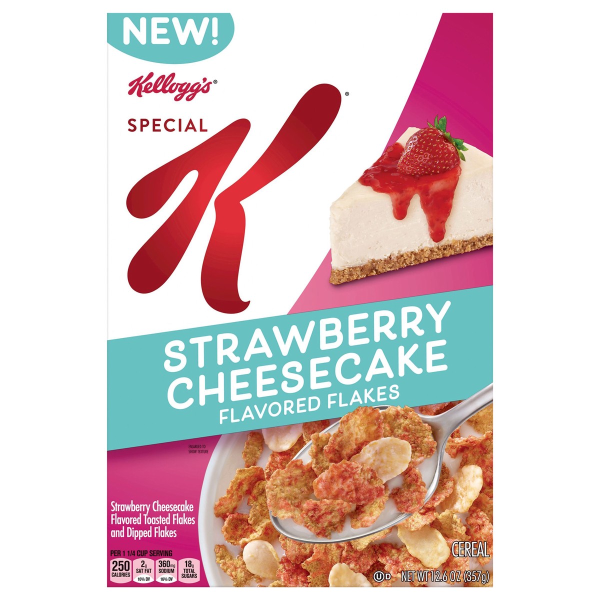 slide 6 of 9, Special K Kellogg''s Special K Cold Breakfast Cereal, 11 Vitamins and Minerals, Anytime Snacks, Strawberry Cheesecake, 12.6oz Box, 1 Box, 12.6 oz