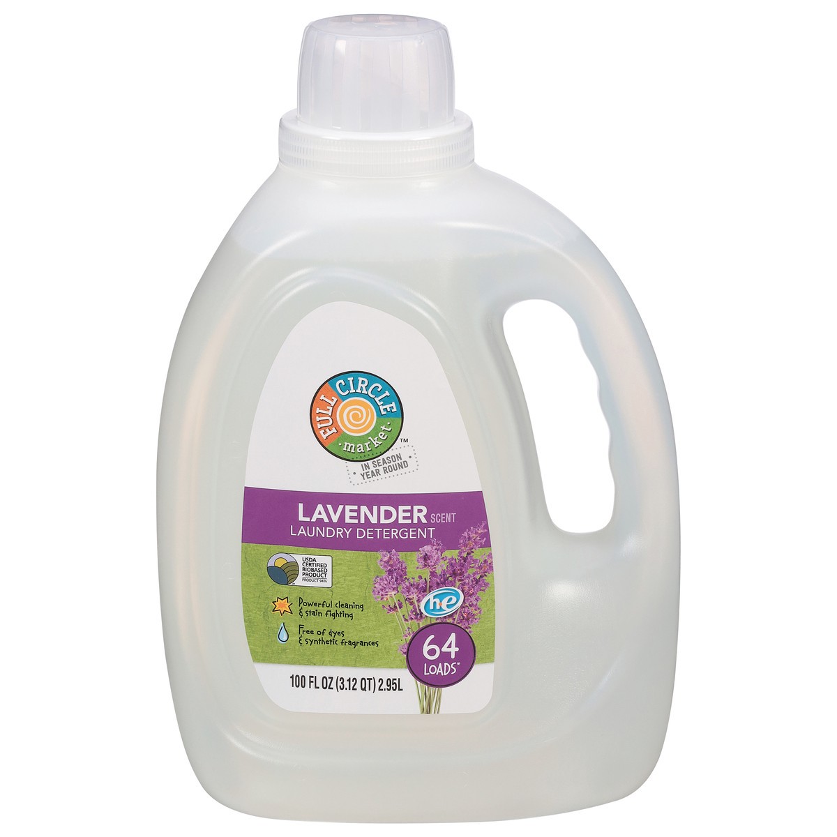 slide 1 of 10, Full Circle Market Lavender Scent Laundry Detergent 100 fl oz, 100 fl oz