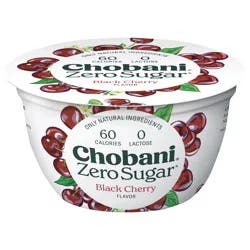 Chobani Yogurt, Zero Sugar, Black Cherry Flavor