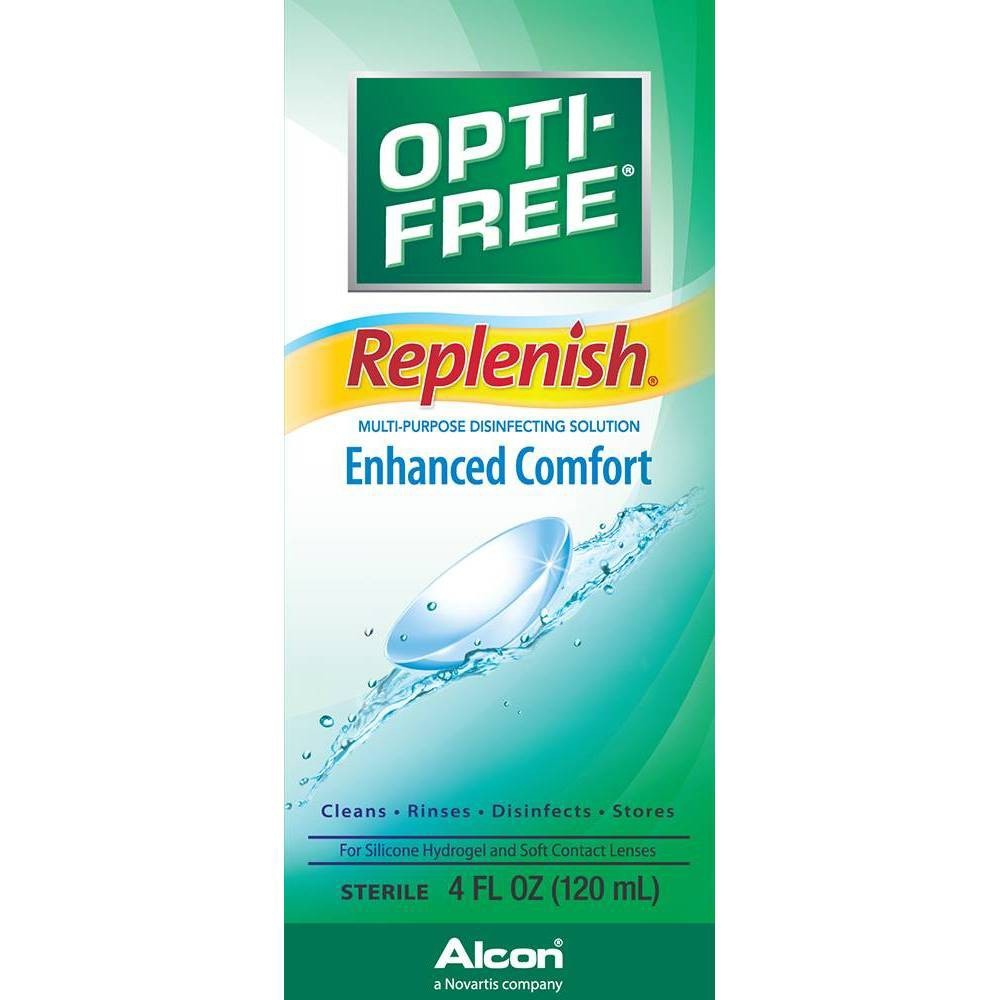 slide 1 of 2, Replenish Multi-Purpose Disinfecting Solution for Contact Lens - 4 fl oz, 4 oz