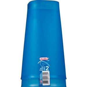 slide 1 of 1, Sterilite Blue Plastic Cups, 30Oz, 2Ct, 2 ct