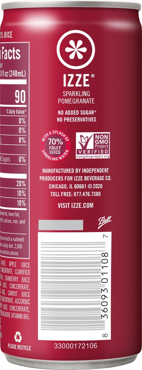 slide 3 of 11, Izze Juice Beverage, 8.4 oz