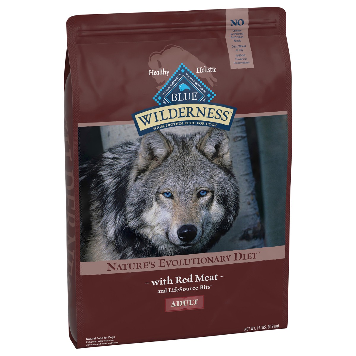 slide 2 of 9, Blue Buffalo Wilderness High Protein, Natural Adult Dry Dog Food, Red Meat 11-lb, 11 lb