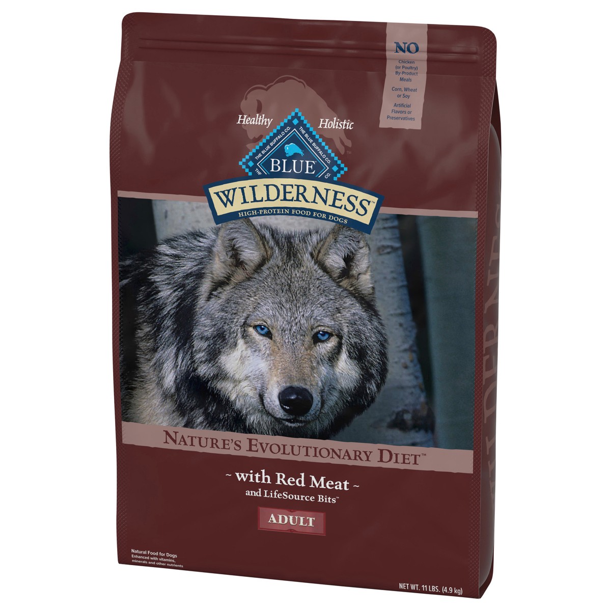 slide 3 of 9, Blue Buffalo Wilderness High Protein, Natural Adult Dry Dog Food, Red Meat 11-lb, 11 lb