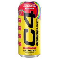 C4 Sport Performance Cosmic Rainbow Energy Drink, 16 fl oz Can