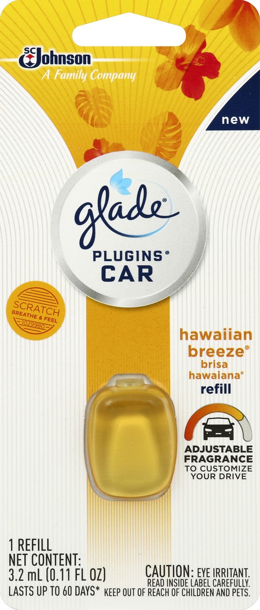 slide 5 of 6, Glade Car PlugIns Hawaiian Breeze Refill, 0.11 fl oz