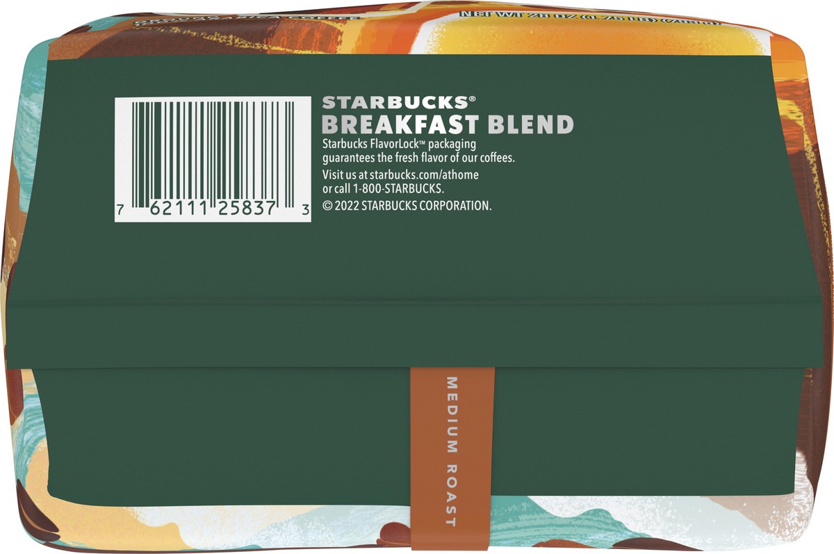 slide 3 of 12, Starbucks Ground Coffee, Medium Roast Coffee, Breakfast Blend, 100% Arabica, 1 bag (28 oz), 28 oz