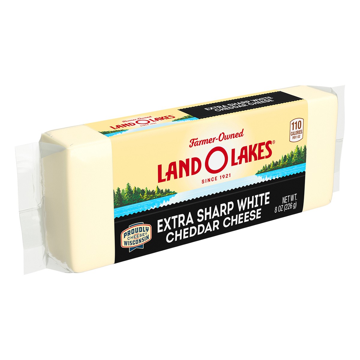 slide 9 of 9, Land O'Lakes Extra Sharp White Cheddar Cheese Chunk, 8 oz
