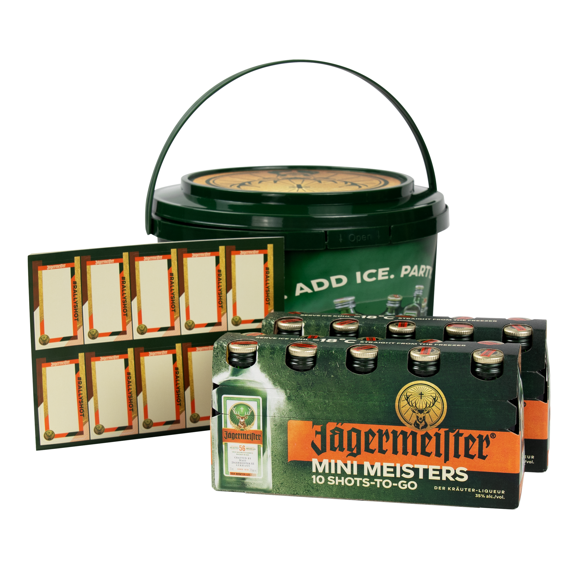 slide 1 of 2, Jägermeister Liqueur Mini Meister Ice Bucket, 20 ml