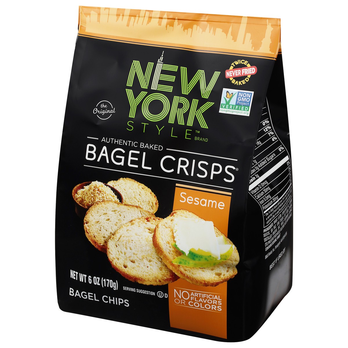 slide 7 of 9, New York Style Sesame Bagel Chips 6 oz, 6 oz
