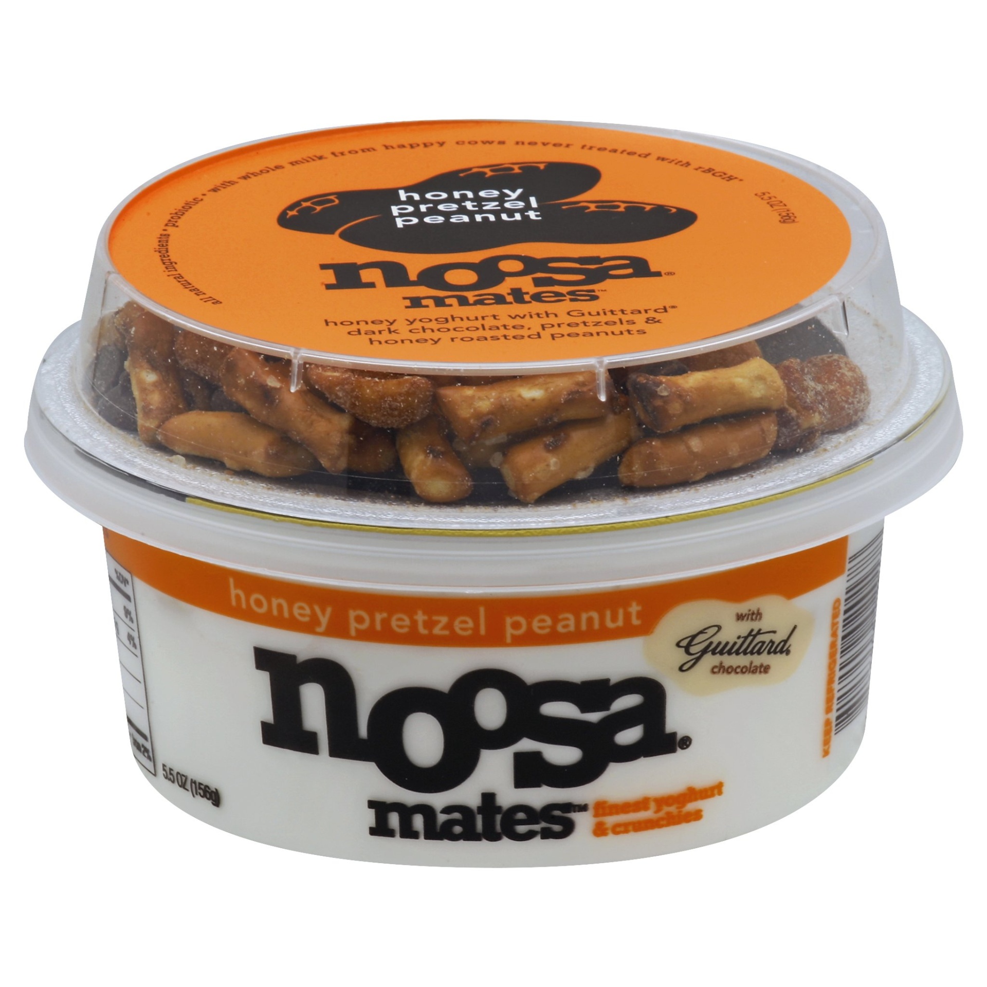 slide 1 of 1, Noosa Mates Honey Pretzel Peanut Yoghurt, 5.5 oz