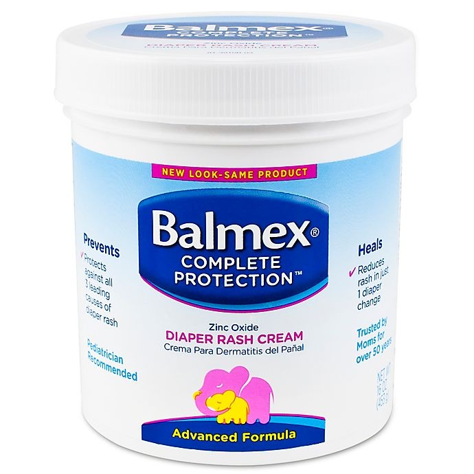 slide 1 of 1, Balmex Diaper Rash Cream Zinc Oxide 11.3%, 16 oz