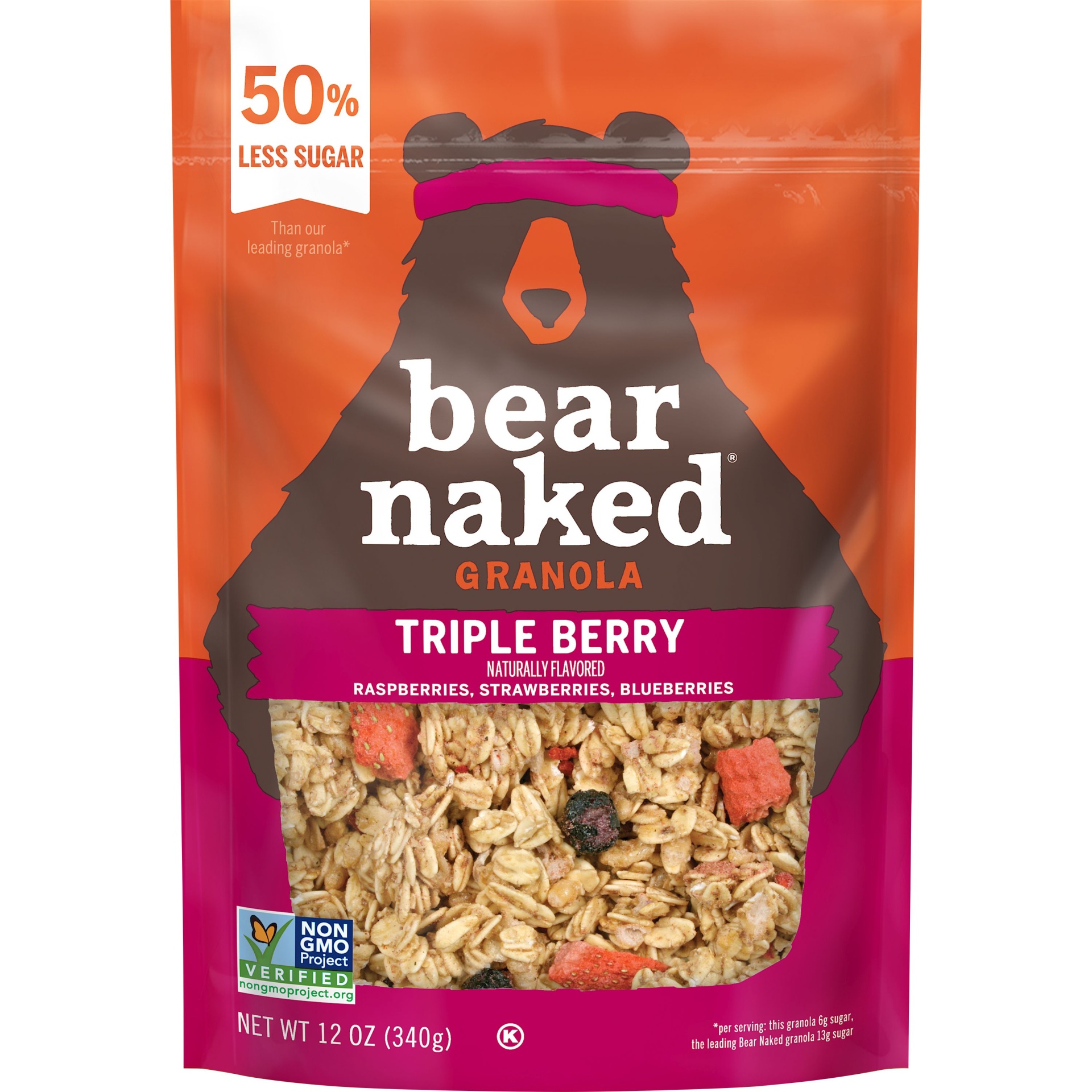 slide 1 of 4, Bear Naked Fit Granola Cereal, Vegan, Triple Berry, 12 oz