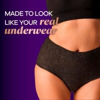 slide 2 of 29, Always Discreet Boutique Incontinence and Postpartum Underwear for Women, Maximum Protection, XL, Black, 16 ct