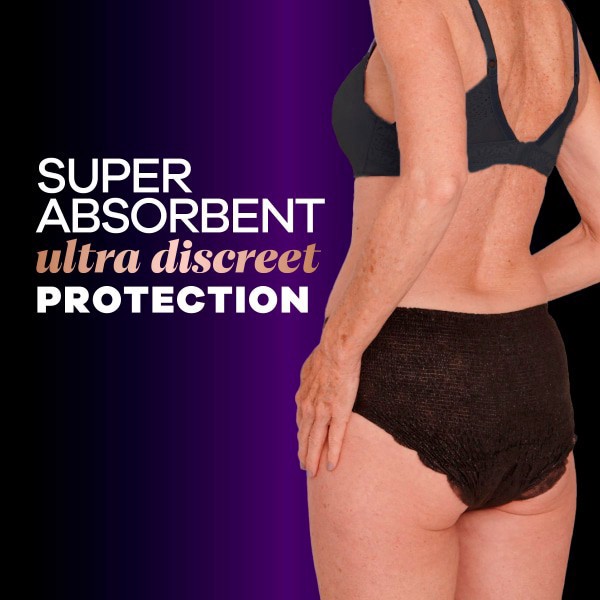slide 29 of 29, Always Discreet Boutique Incontinence and Postpartum Underwear for Women, Maximum Protection, XL, Black, 16 ct