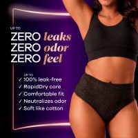 slide 14 of 29, Always Discreet Boutique Incontinence and Postpartum Underwear for Women, Maximum Protection, XL, Black, 16 ct