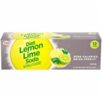 slide 1 of 1, Big K Diet Lemon Lime Soda, 12 ct; 12 fl oz