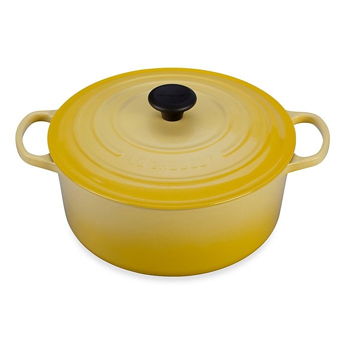 slide 1 of 2, Le Creuset Signature Round Dutch Oven - Soleil, 7.25 qt