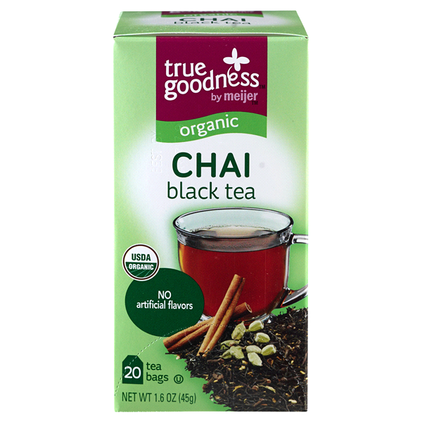 slide 1 of 6, True Goodness Organic Chai Tea Bags, 20 ct