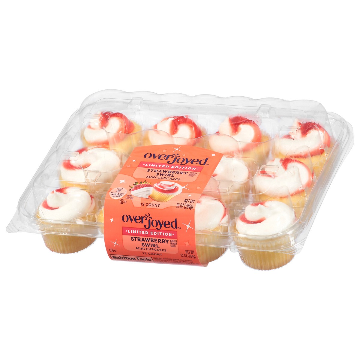 slide 3 of 4, Overjoyed Strawberry Swirl Mini Cupcakes 10 Oz - 10 OZ, 10 oz