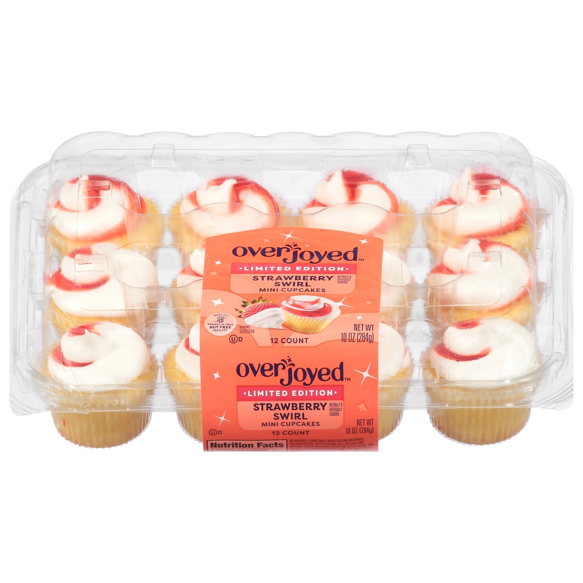 slide 1 of 4, Overjoyed Strawberry Swirl Mini Cupcakes 10 Oz - 10 OZ, 10 oz