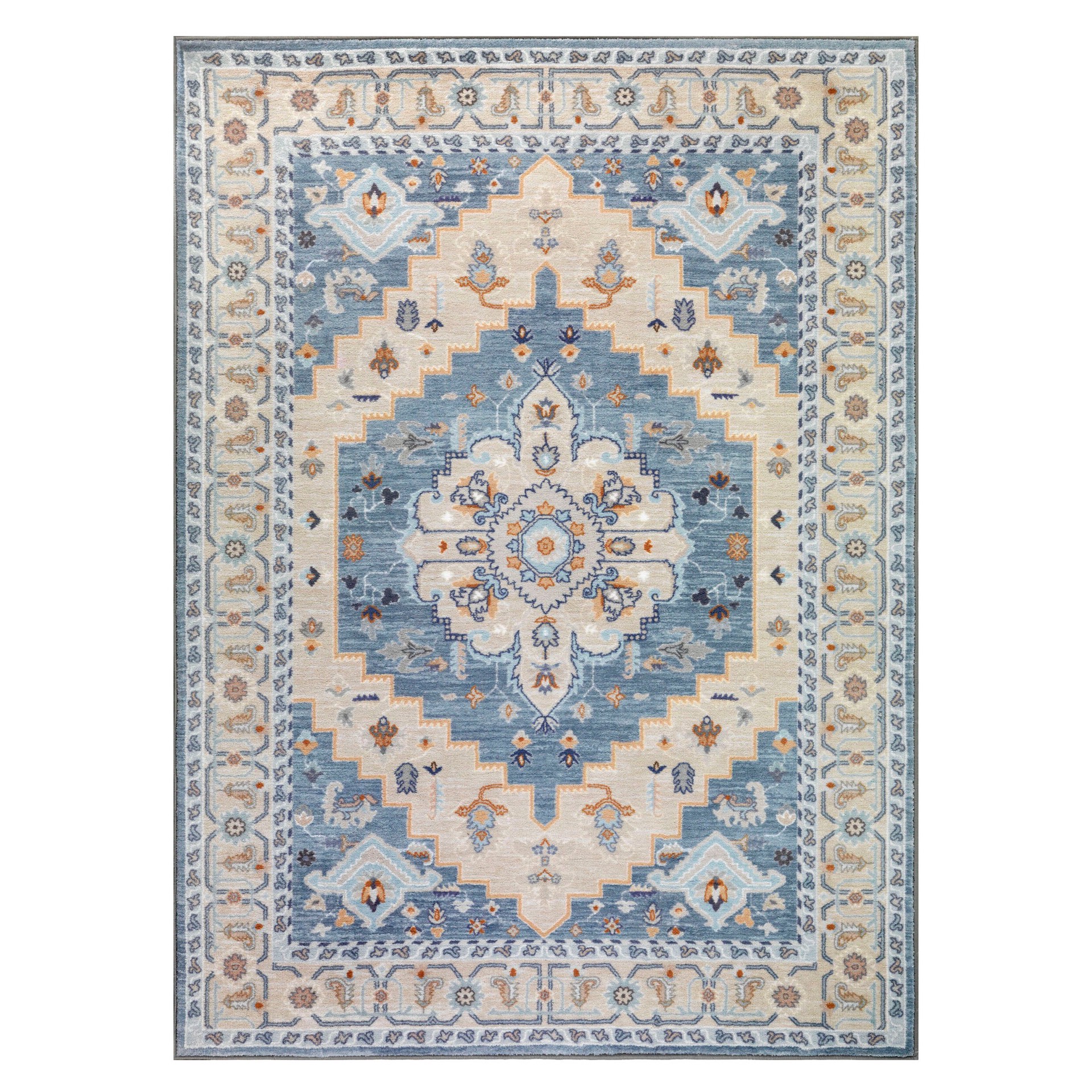 slide 1 of 1, United Weavers Of America Blue/Cream Area Rug, 5 x 7 ft