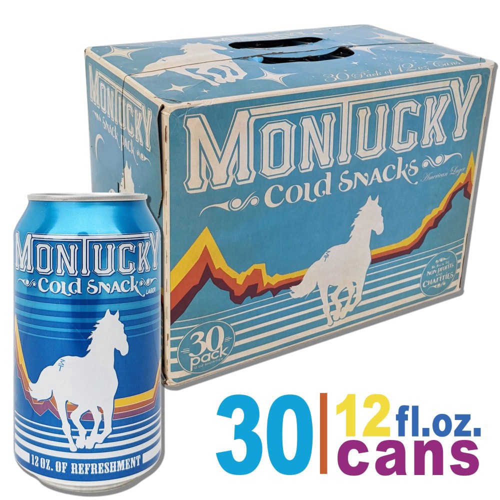 slide 1 of 2, Montucky Cold Snack Lager, 30 ct; 12 oz