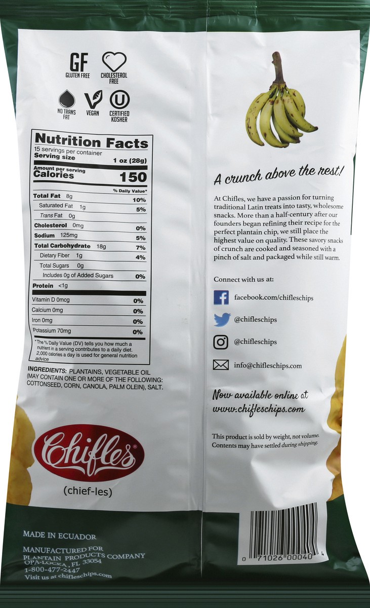 slide 3 of 13, Chiefles Family Size Original Plantain Chips 15 oz, 15 oz