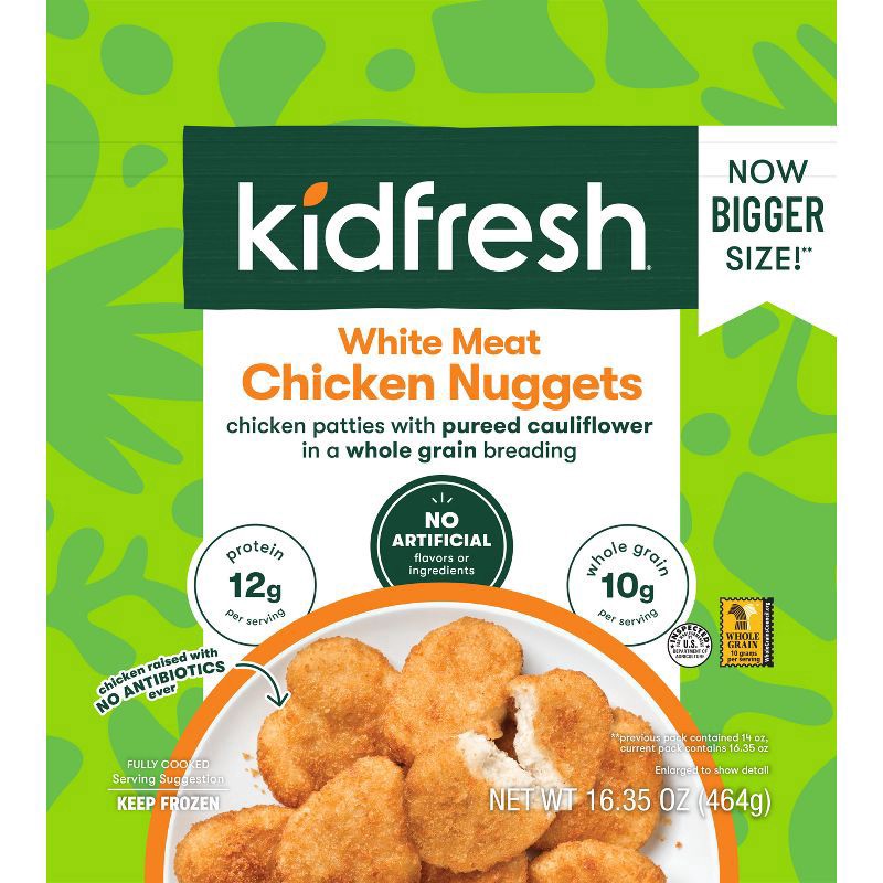 slide 1 of 9, Kidfresh White Meat Chicken Nuggets, 16.35 oz
