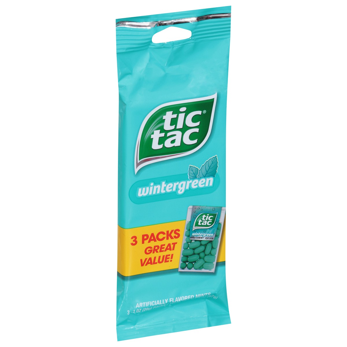 slide 3 of 11, Tic Tac Great Value Wintergreen Mints 3 Packs, 3 ct