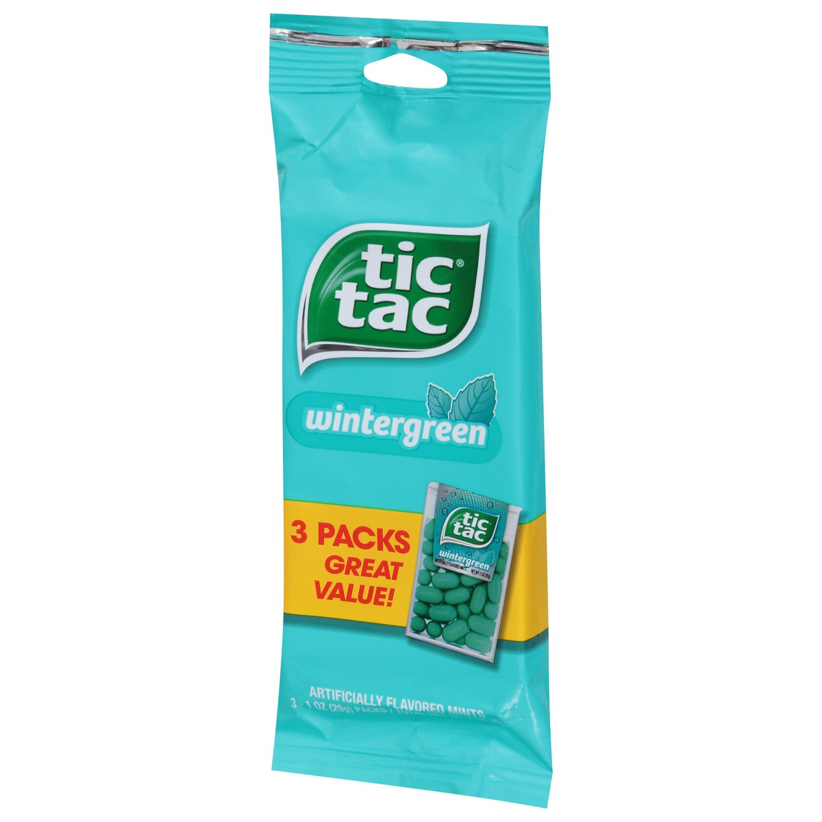 slide 8 of 11, Tic Tac Great Value Wintergreen Mints 3 Packs, 3 ct