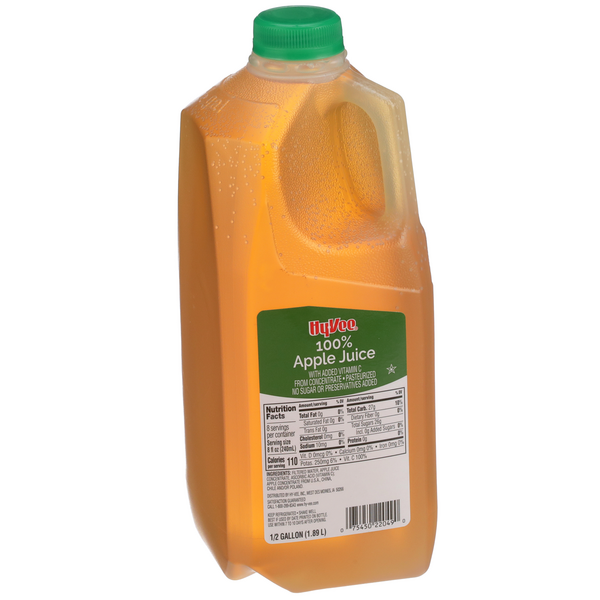 slide 1 of 1, Hy-vee 100% Apple Juice From Concentrate - 64 fl oz, 64 fl oz
