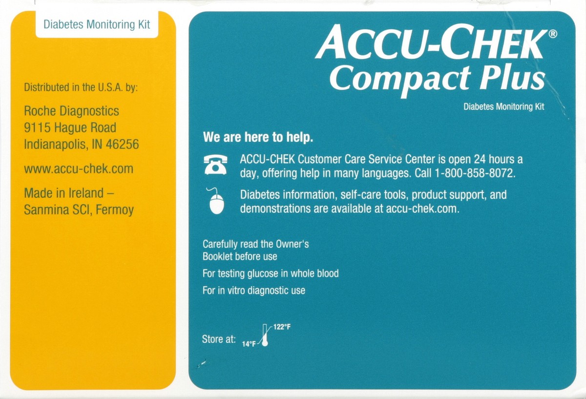 slide 2 of 4, Accu-Chek Compact Plus Blood Glucose Monitoring System Kit, 1 ct