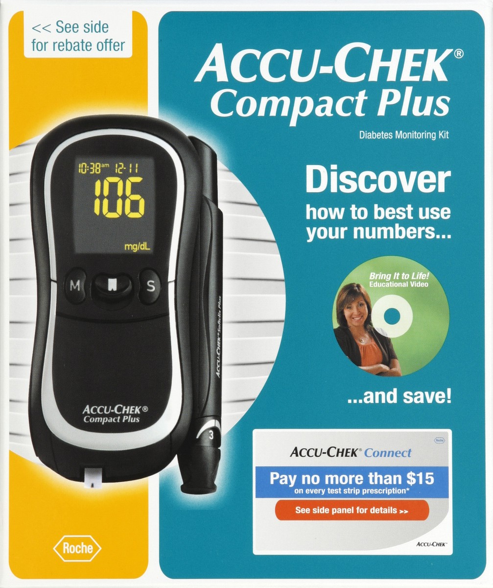 slide 4 of 4, Accu-Chek Compact Plus Blood Glucose Monitoring System Kit, 1 ct