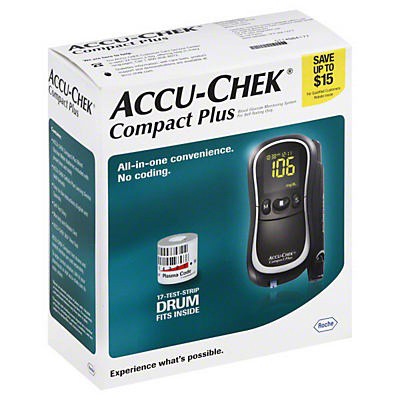 slide 1 of 4, Accu-Chek Compact Plus Blood Glucose Monitoring System Kit, 1 ct