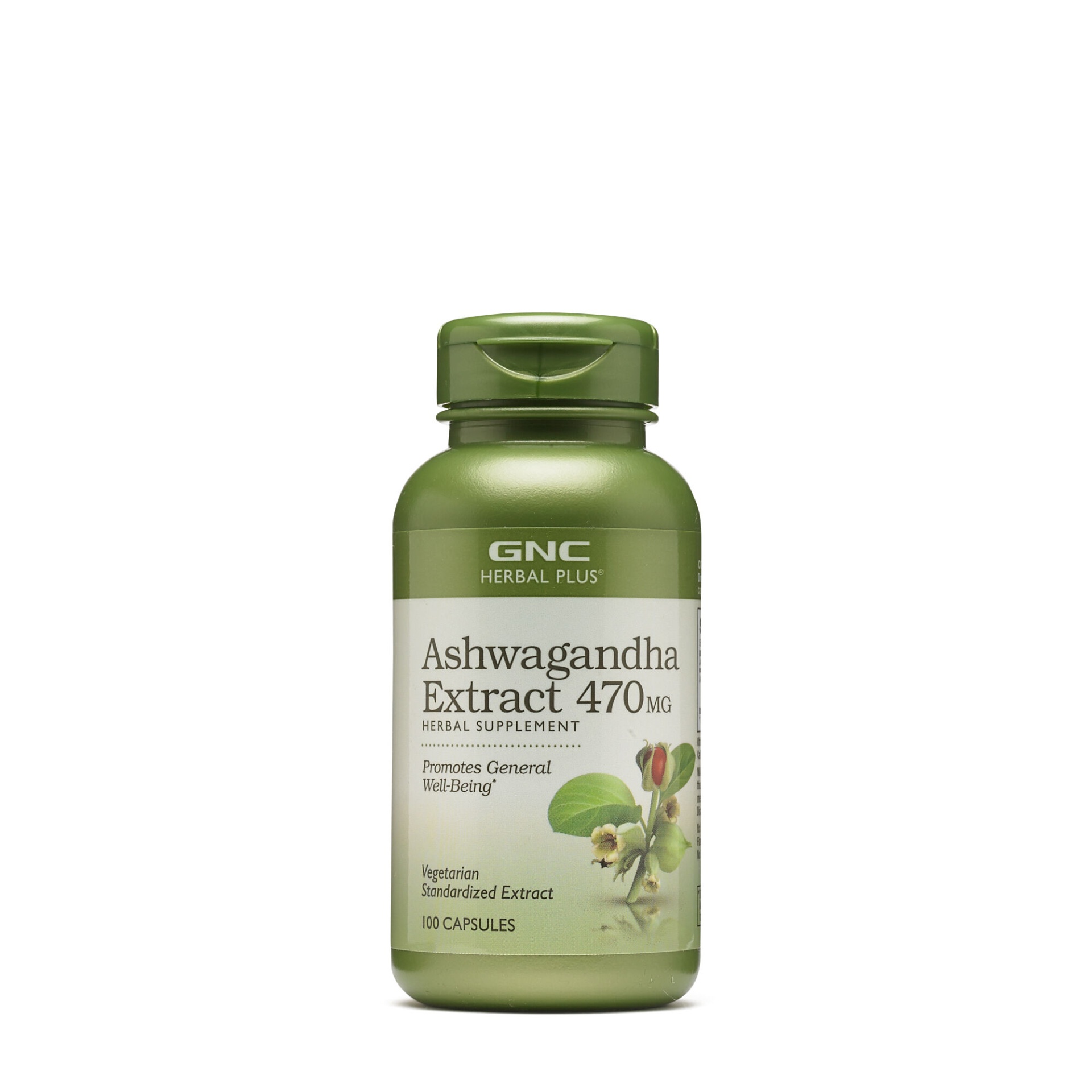 slide 1 of 1, GNC Herbal Plus Ashwagandha Extract 470mg, 100 ct