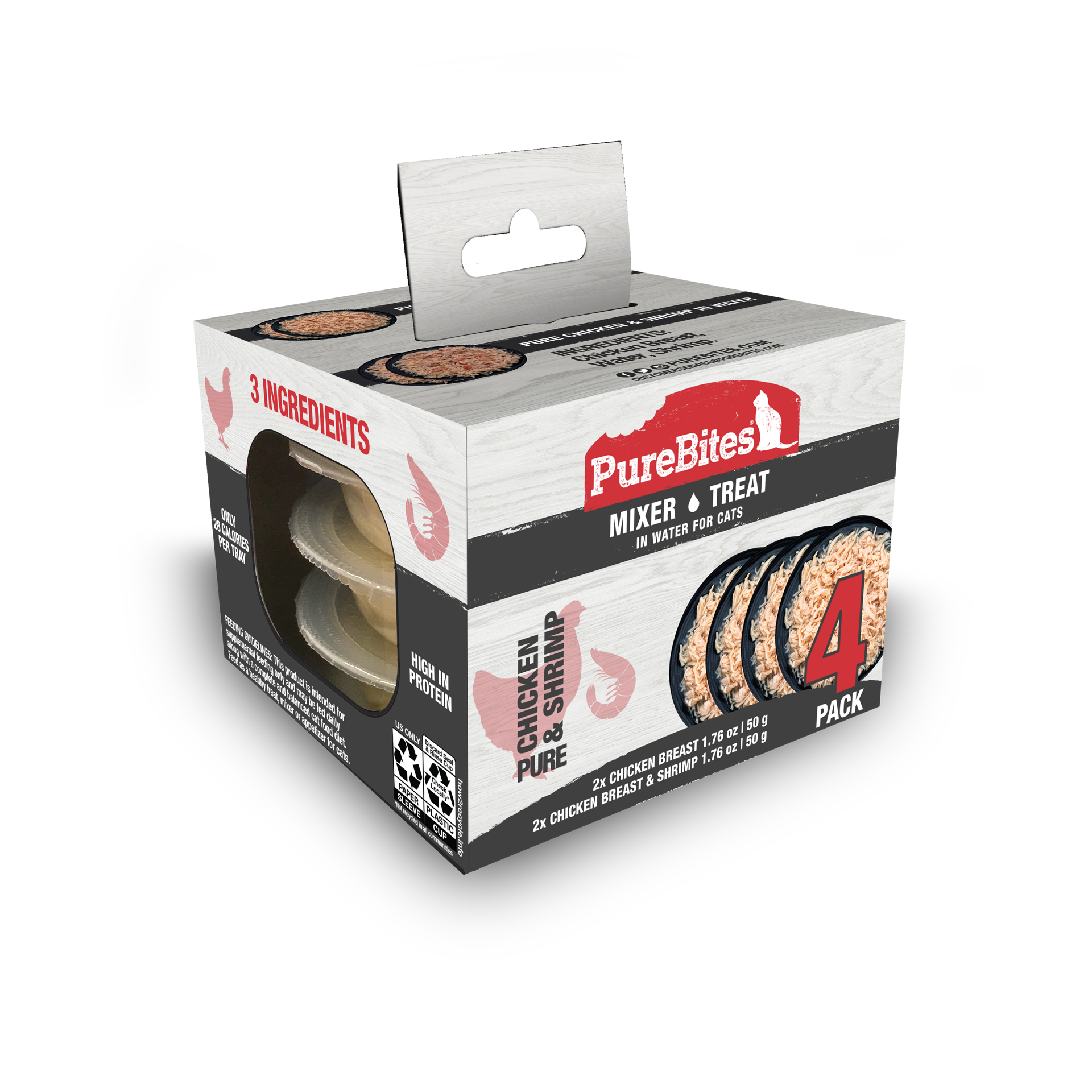 slide 1 of 5, PureBites Wet Mixers | Chicken Variety Pack | only 3 ingredients | 4 trays, 200 g