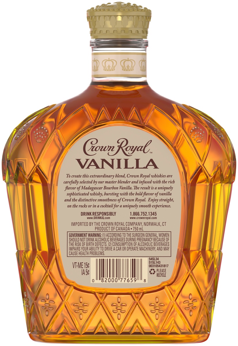 slide 5 of 6, Crown Royal Vanilla Canadian Whisky, 750 ml