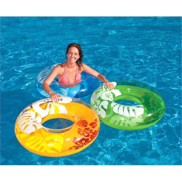 slide 1 of 1, Intex Clear Tube Floral Inflatable 36 Inch - Ea, 36 in