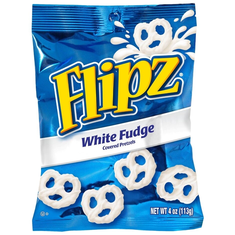 slide 1 of 1, Flipz White Fudge Pretzels, 4 oz