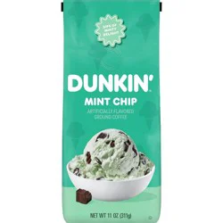 Dunkin' Mint Chip Artificially Flavored Coffee, Ground Coffee, 11 oz Bag