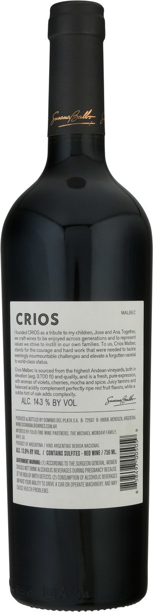 slide 8 of 10, Crios Malbec, 750 ml