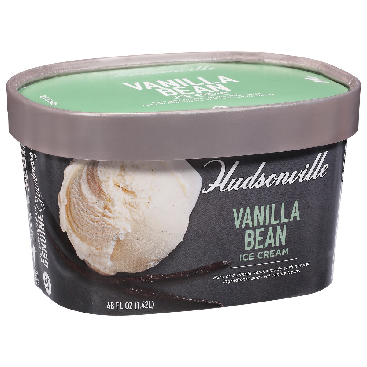 slide 2 of 9, Hudsonville Vanilla Bean Ice Cream 48 fl oz, 48 fl oz