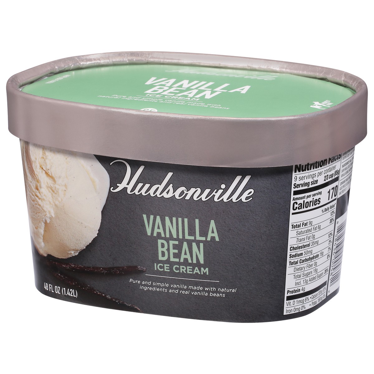 slide 8 of 9, Hudsonville Vanilla Bean Ice Cream 48 fl oz, 48 fl oz