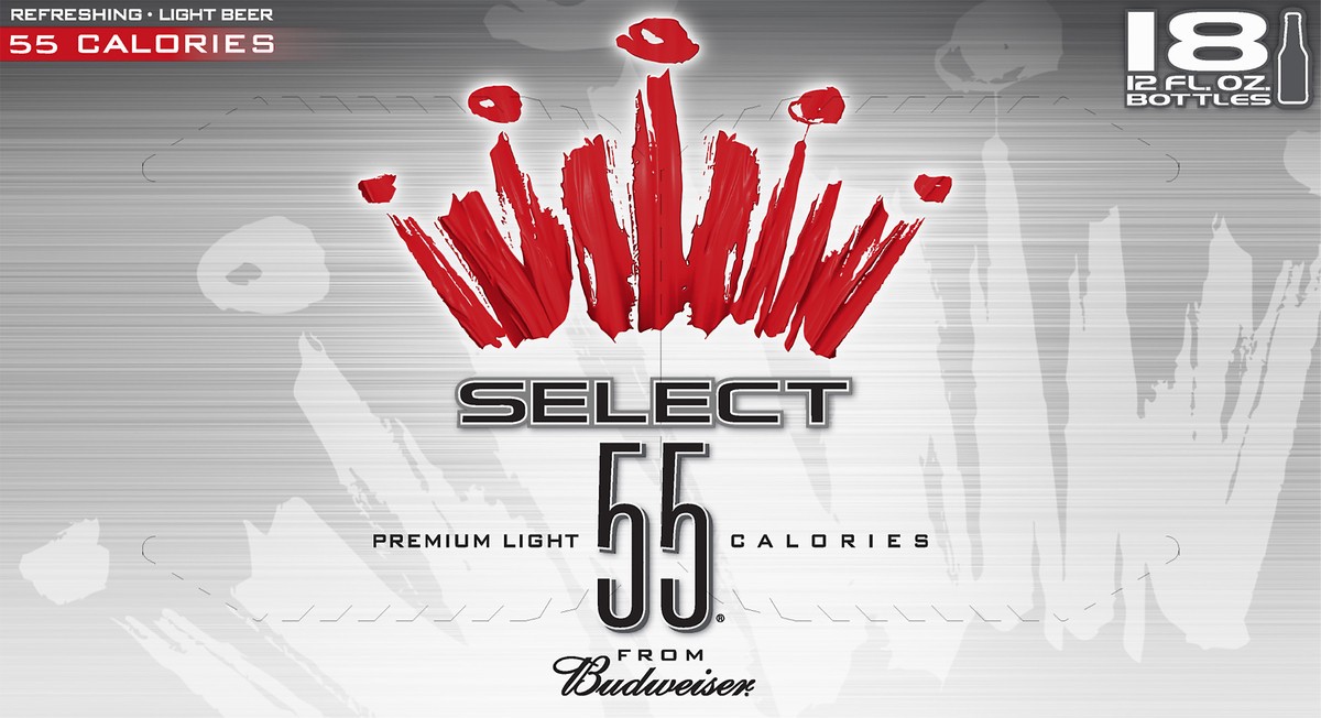 slide 7 of 8, Select 55 Premium Light Beer 18 ea, 18 ct; 12 fl oz